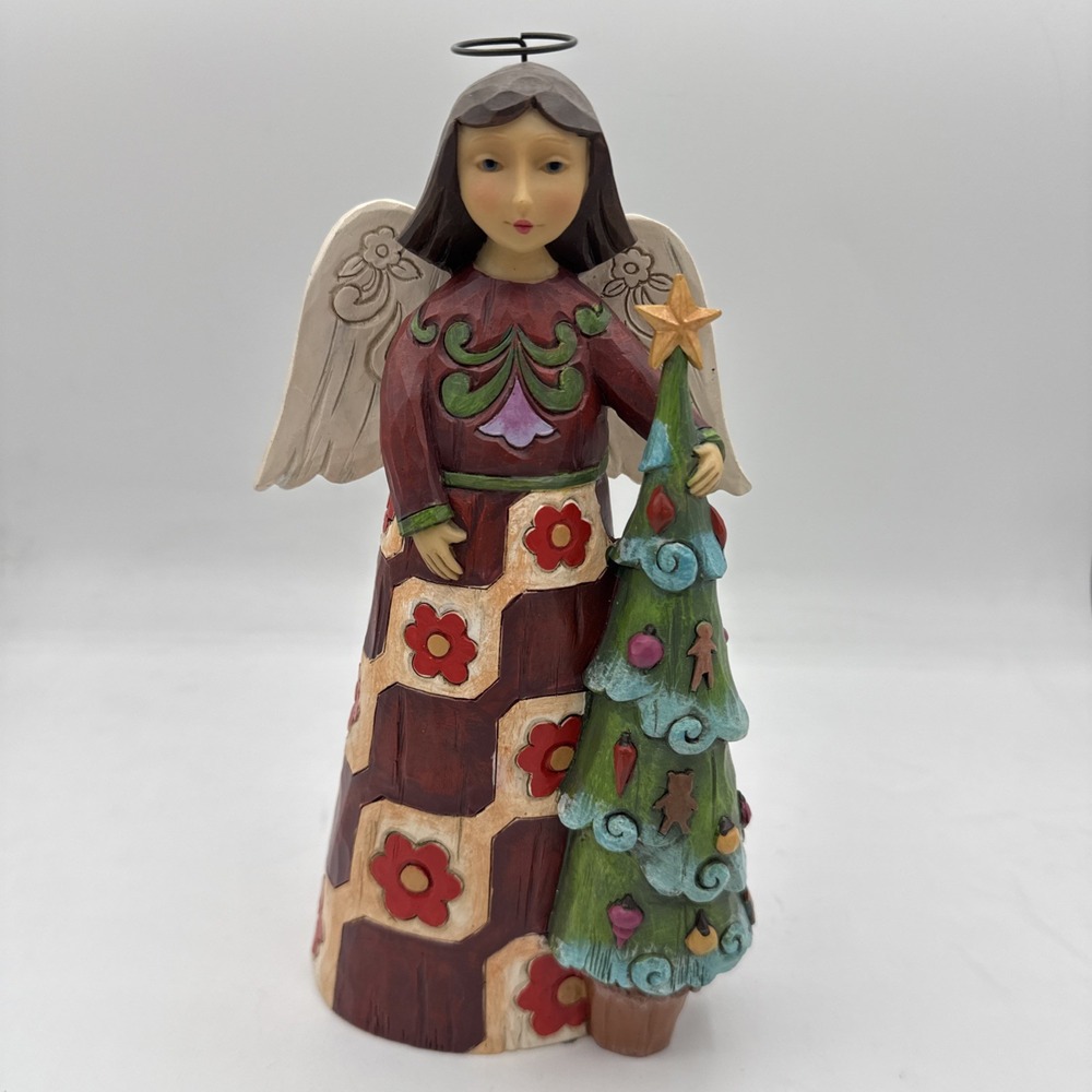 2018 JIM SHORE FOLKLORE CHRISTMAS ANGEL 9" EUC